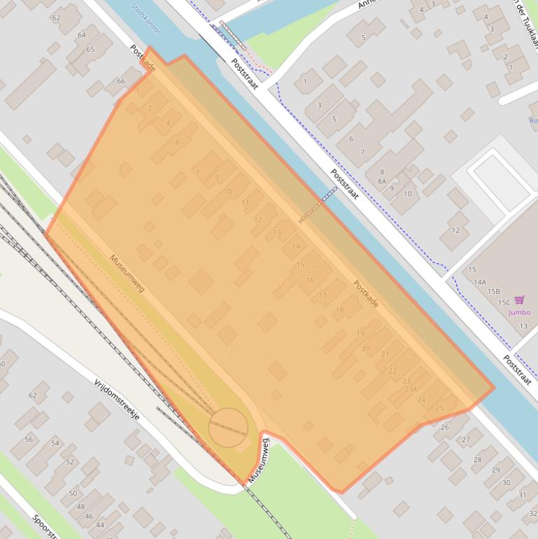 Kaart van postcodegebied 9503AG.