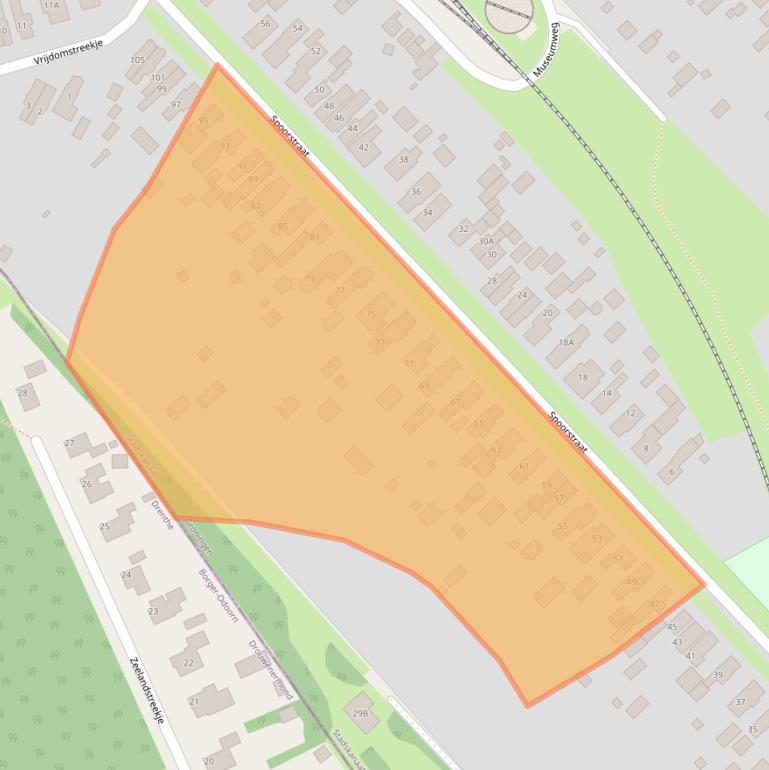 Kaart van postcodegebied 9503AN.