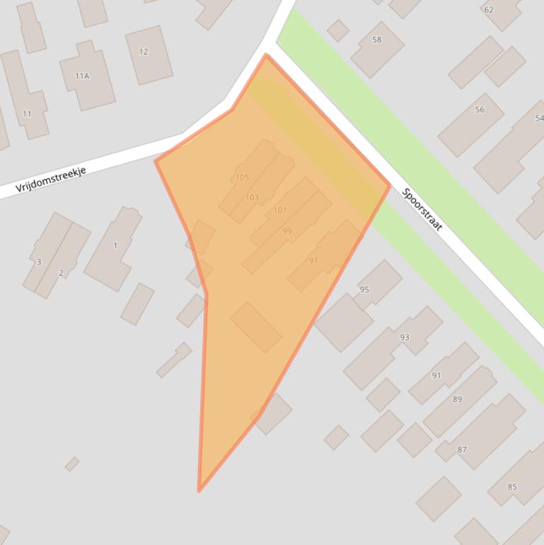 Kaart van postcodegebied 9503AP.