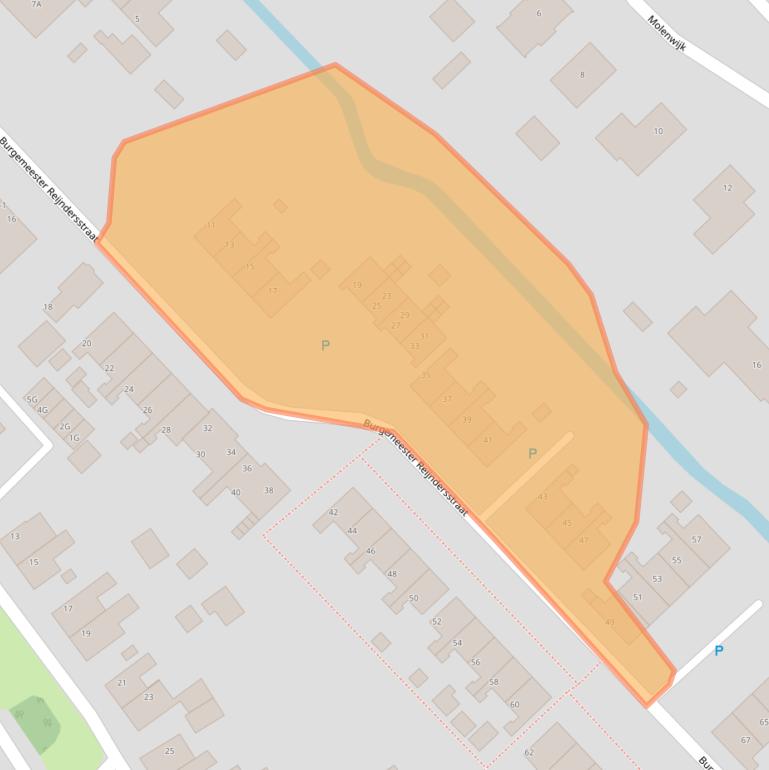 Kaart van postcodegebied 9503BA.