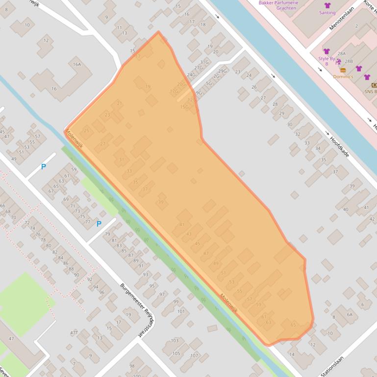 Kaart van postcodegebied 9503BG.