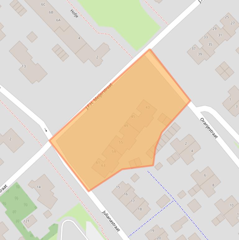 Kaart van postcodegebied 9503BM.