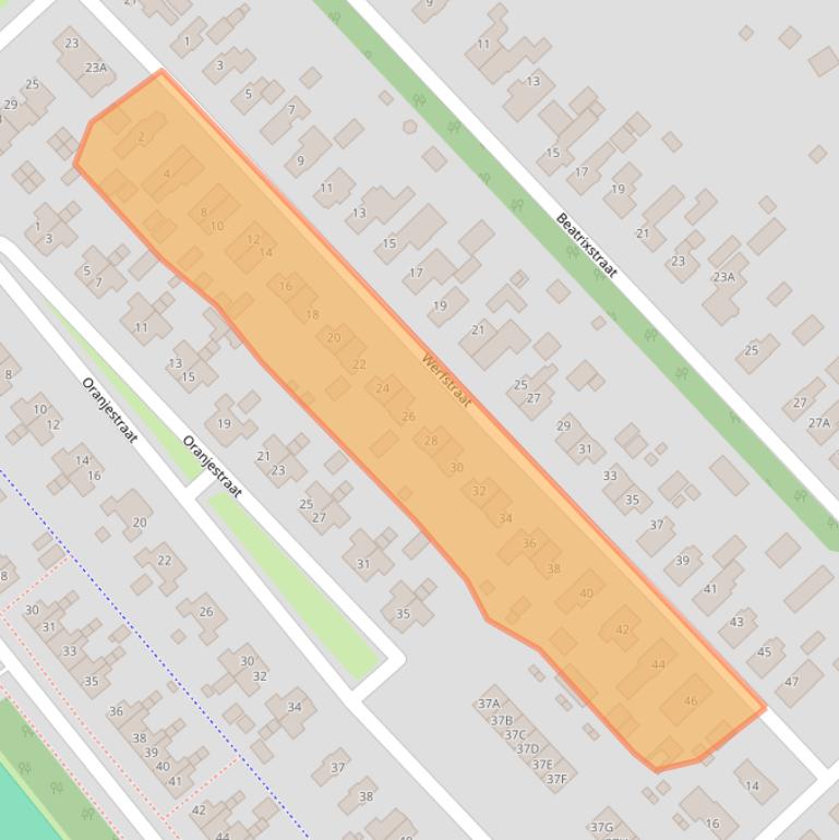 Kaart van postcodegebied 9503BT.