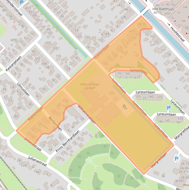 Kaart van postcodegebied 9503CA.