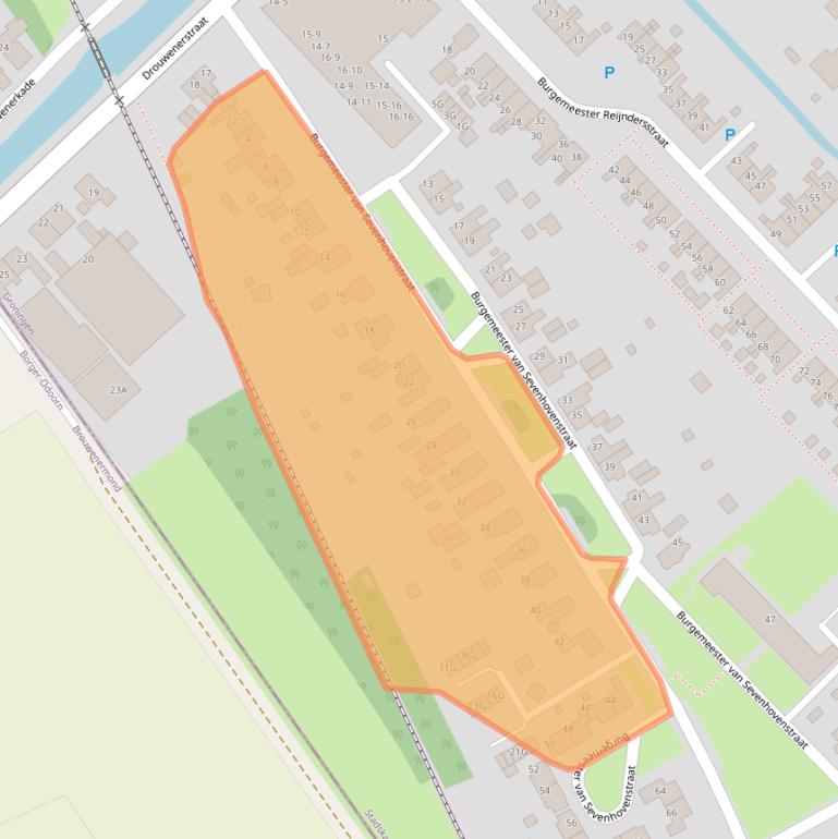 Kaart van postcodegebied 9503CE.