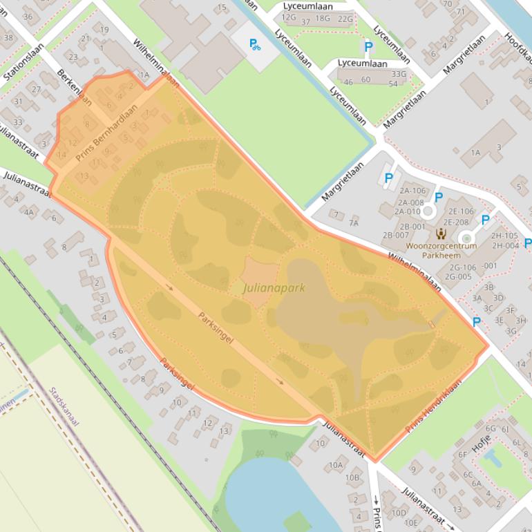 Kaart van postcodegebied 9503EE.