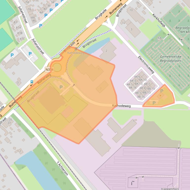 Kaart van postcodegebied 9503EW.