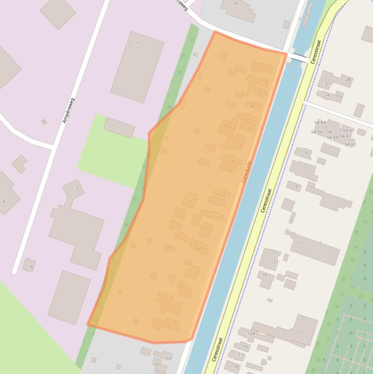 Kaart van postcodegebied 9503GB.