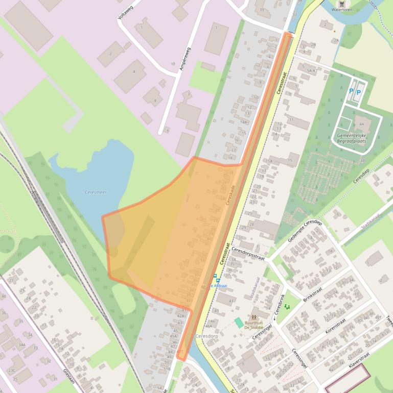 Kaart van postcodegebied 9503GC.