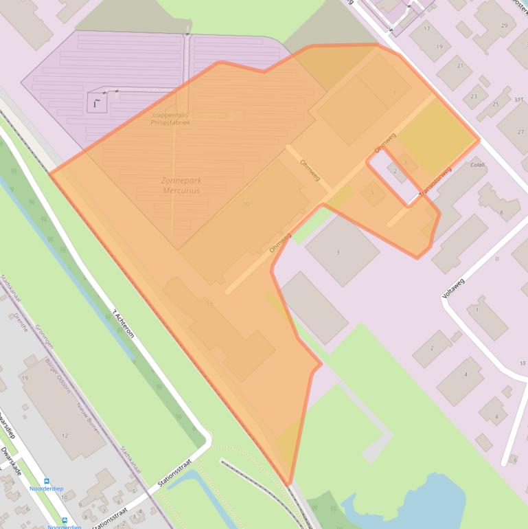 Kaart van postcodegebied 9503GW.