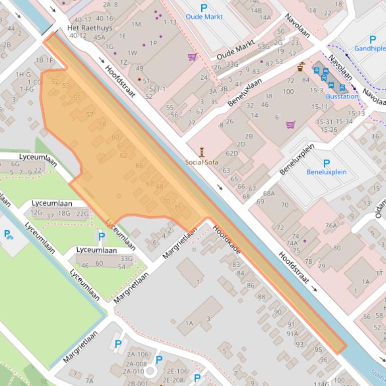 Kaart van postcodegebied 9503HC.