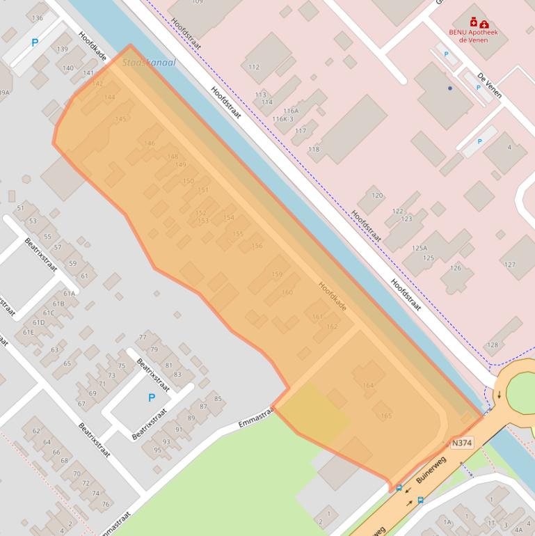 Kaart van postcodegebied 9503HH.