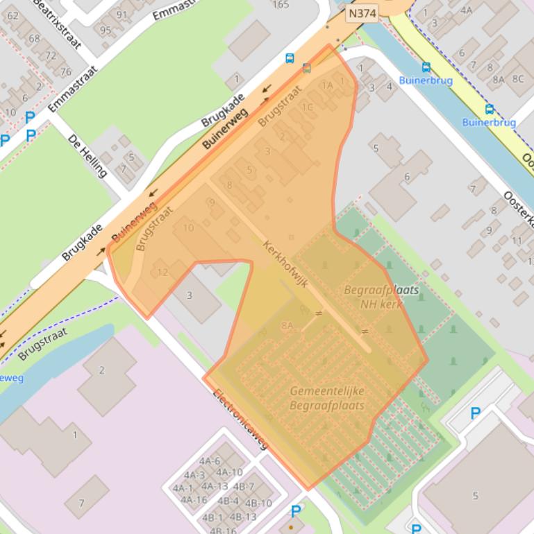 Kaart van postcodegebied 9503HL.