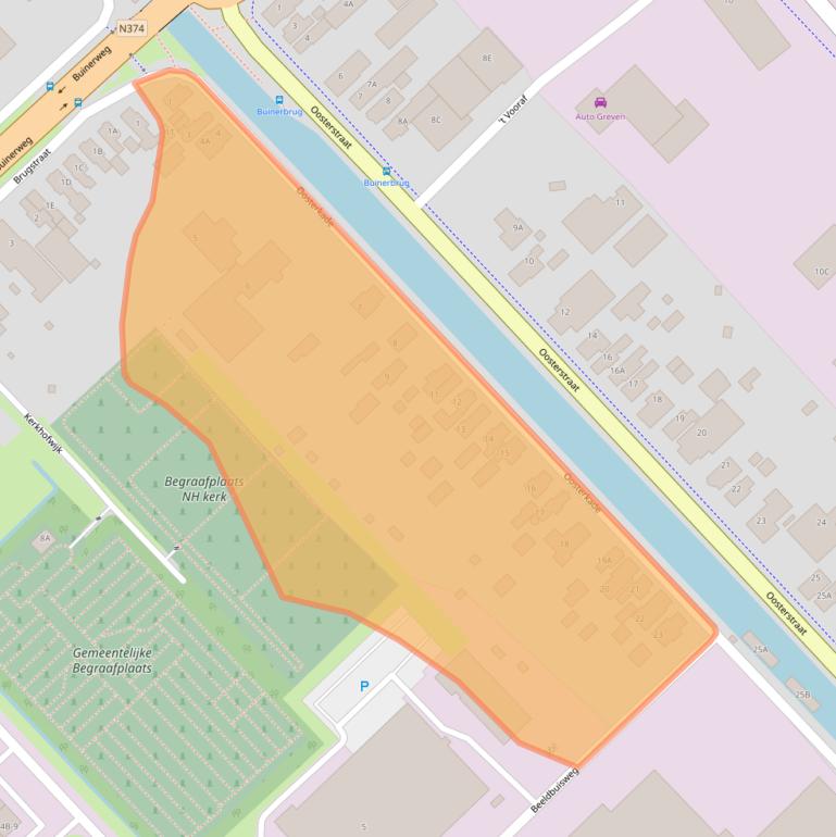 Kaart van postcodegebied 9503HN.