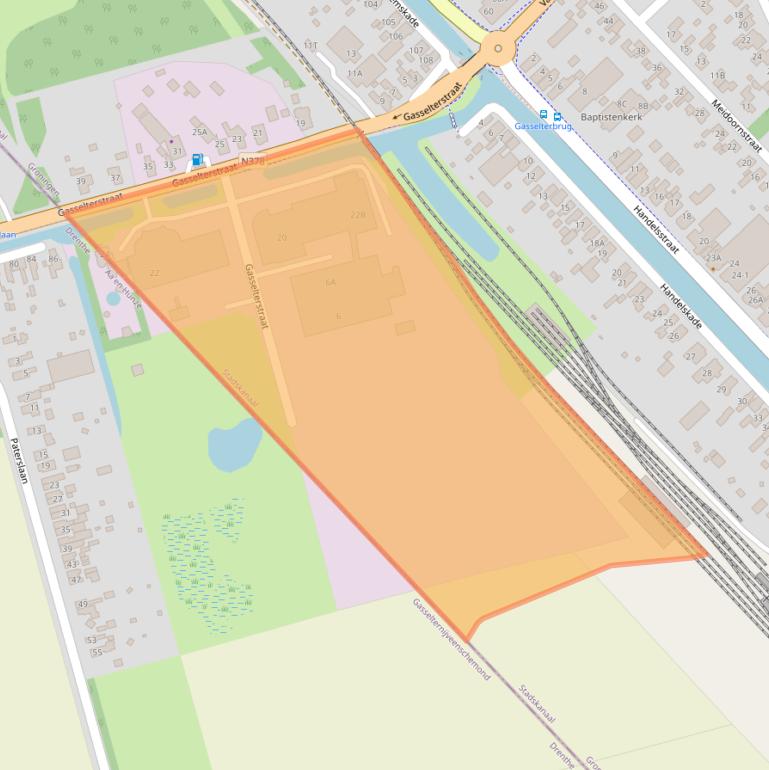 Kaart van postcodegebied 9503JB.