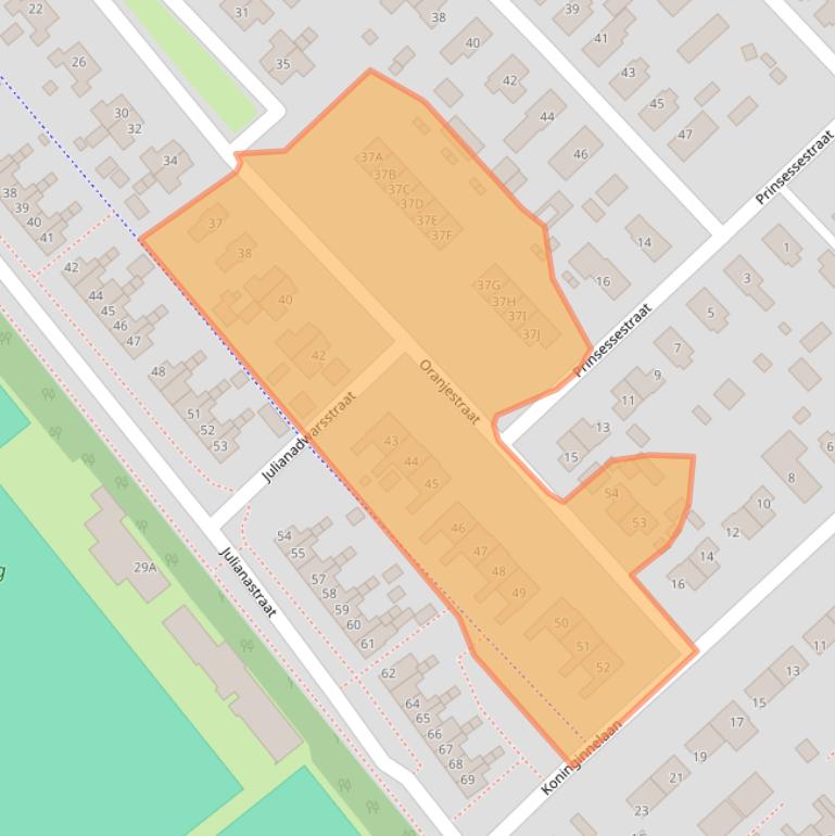 Kaart van postcodegebied 9503KH.