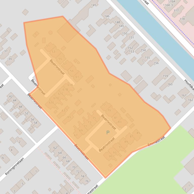 Kaart van postcodegebied 9503KP.