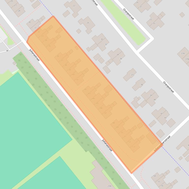 Kaart van postcodegebied 9503LB.