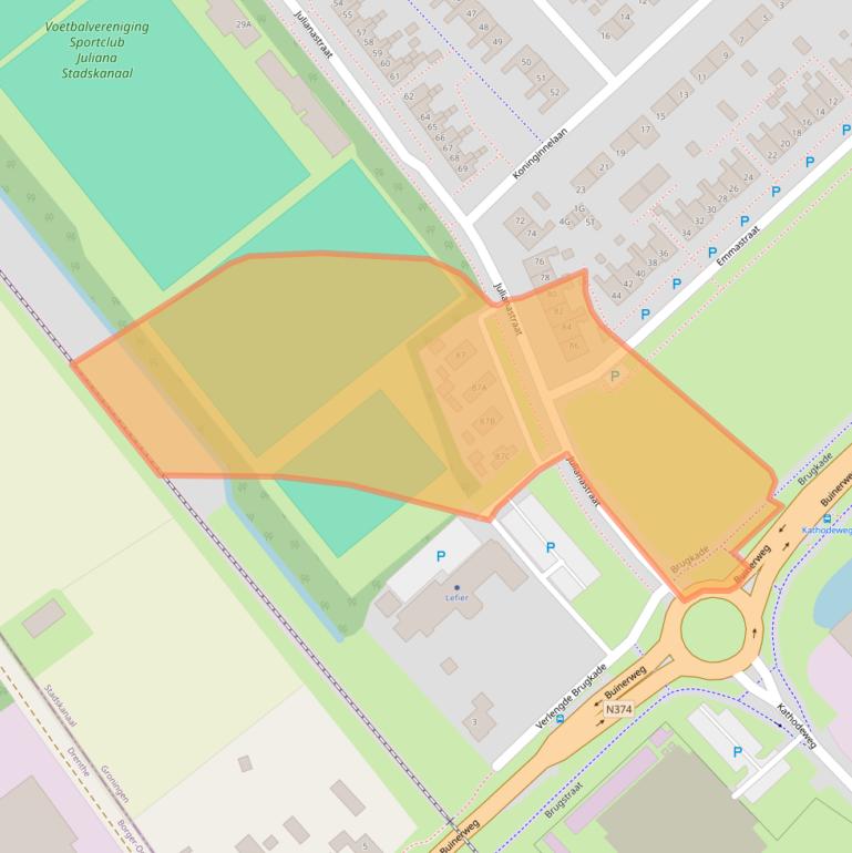 Kaart van postcodegebied 9503LD.