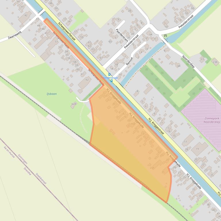 Kaart van postcodegebied 9503RG.