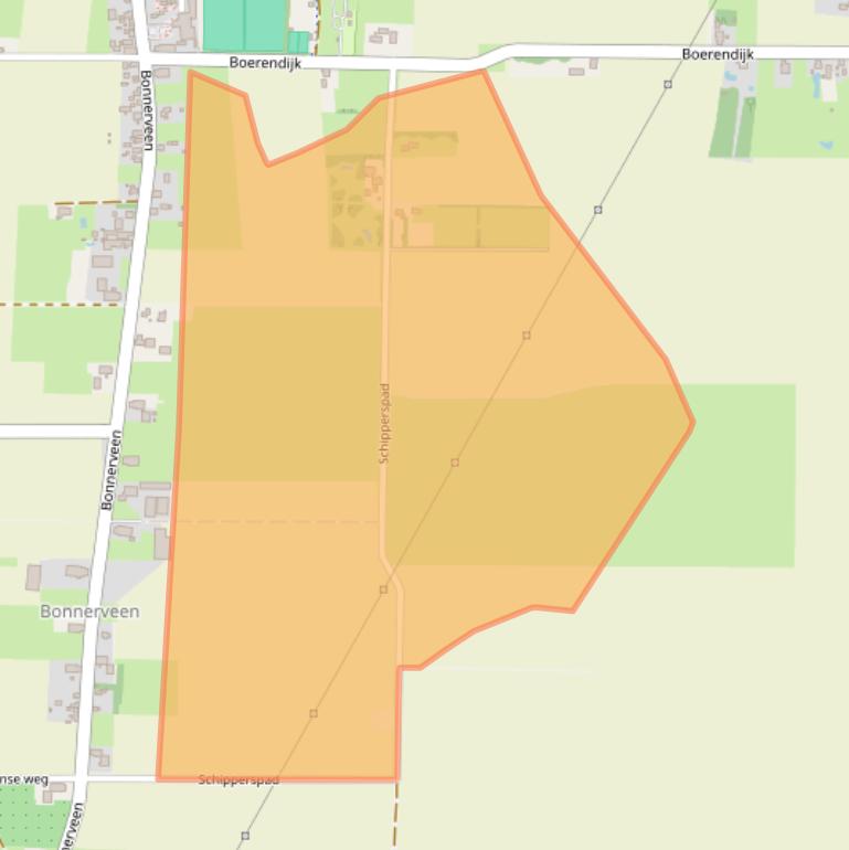 Kaart van postcodegebied 9511PG.