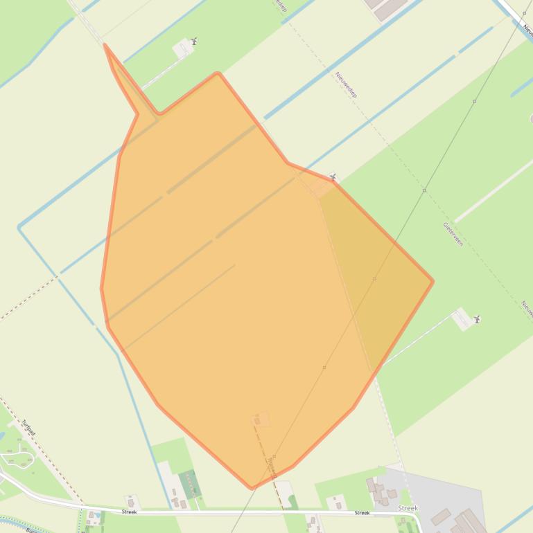 Kaart van postcodegebied 9511PK.