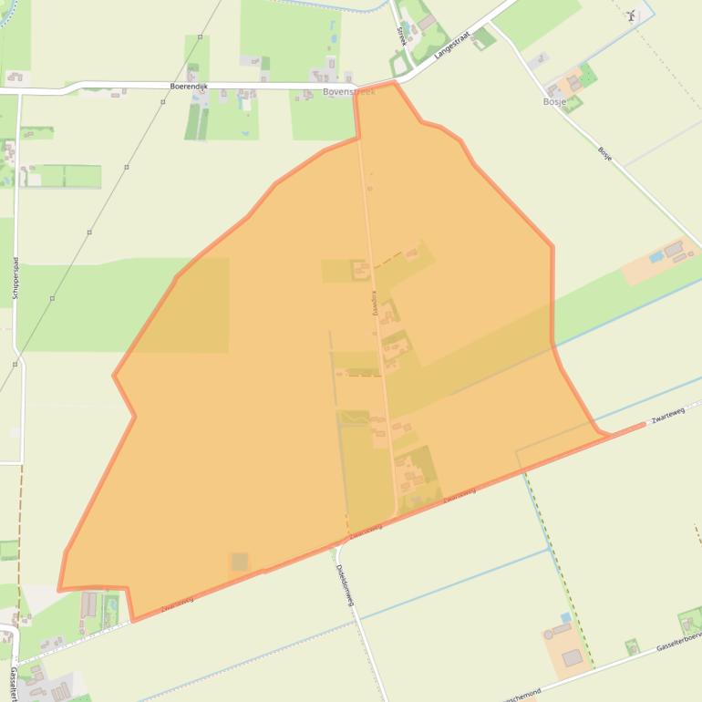 Kaart van postcodegebied 9511PL.