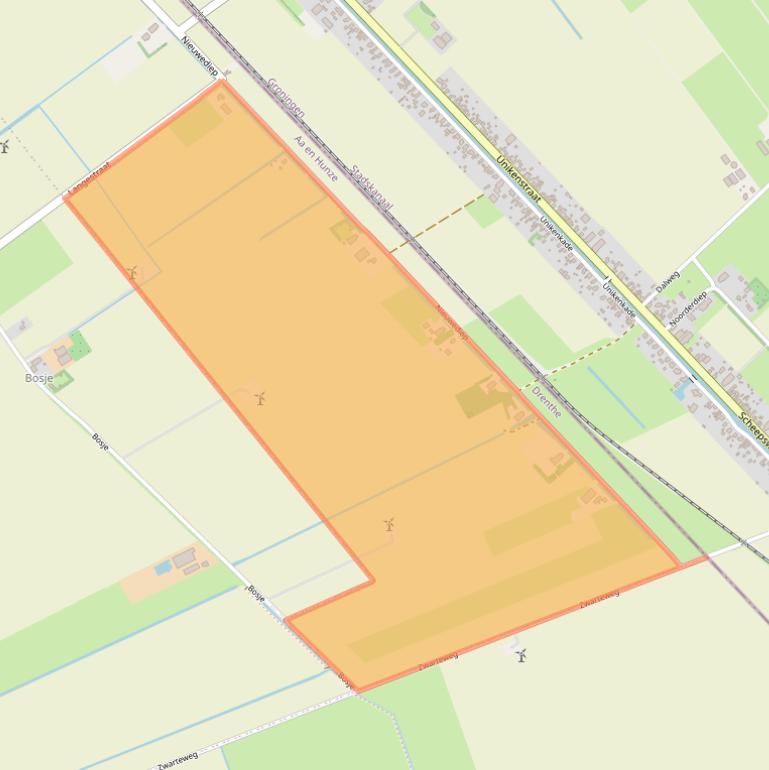 Kaart van postcodegebied 9512SJ.