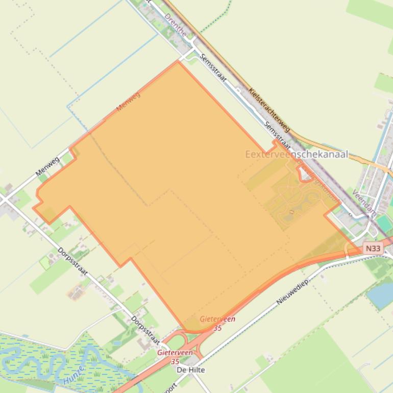 Kaart van postcodegebied 9512SK.