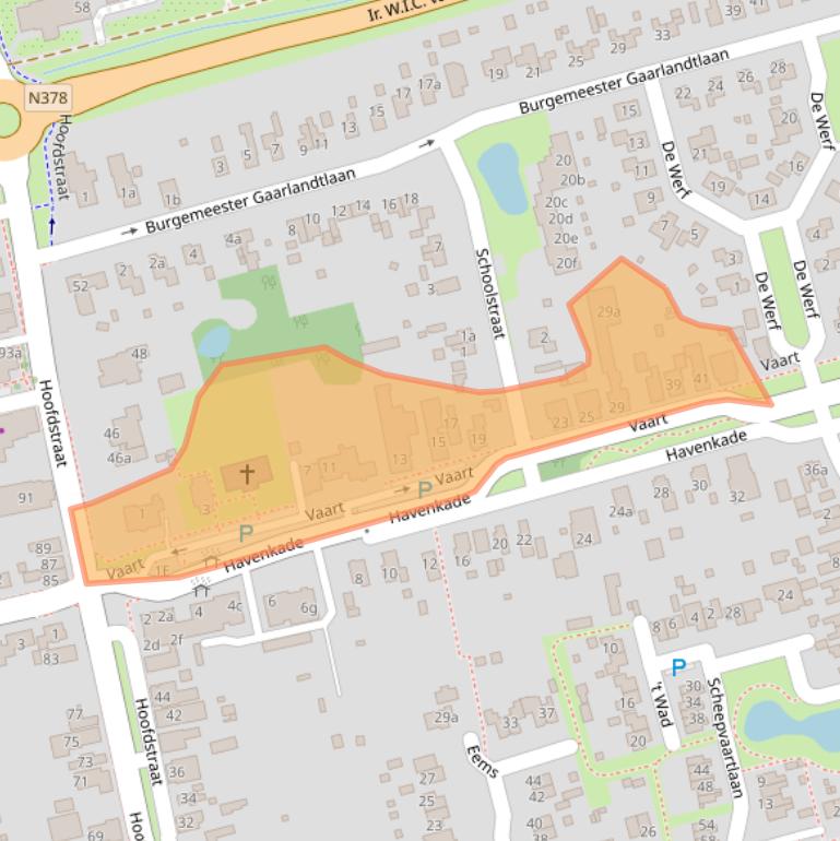 Kaart van postcodegebied 9514AA.
