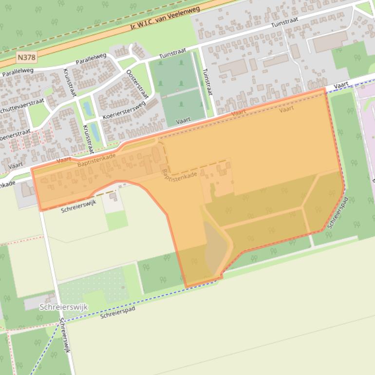 Kaart van postcodegebied 9514AH.