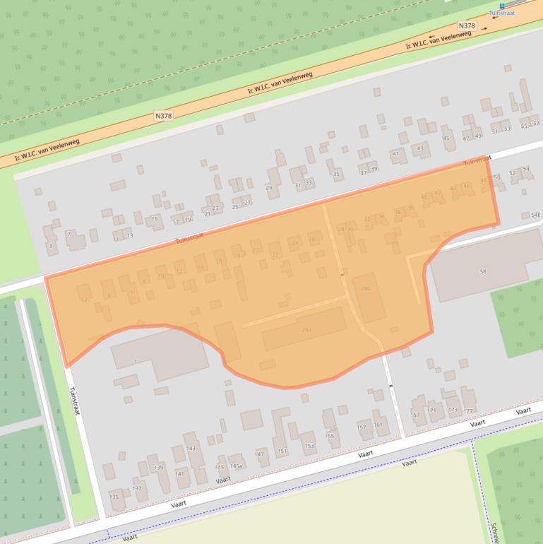 Kaart van postcodegebied 9514AL.