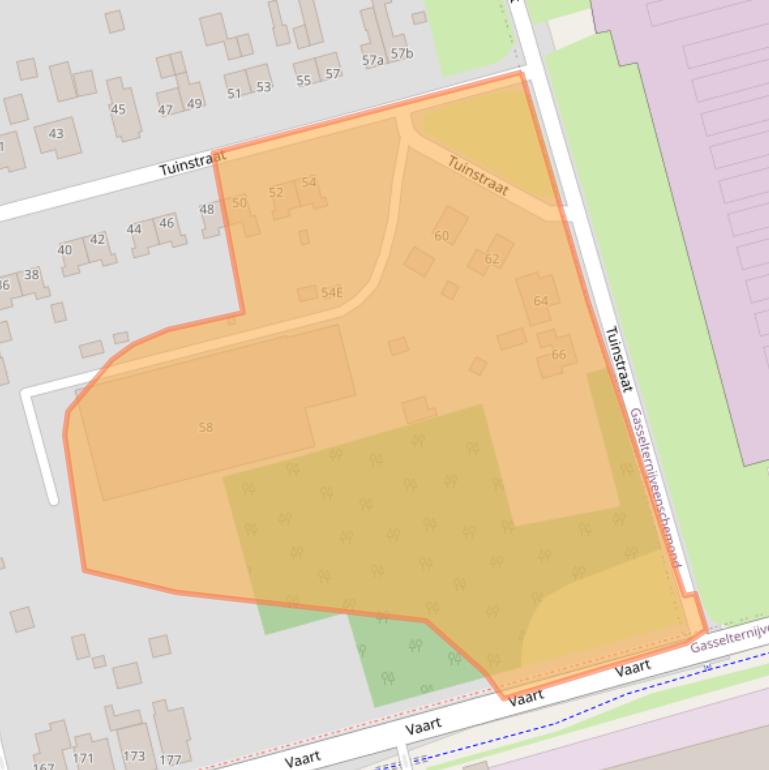 Kaart van postcodegebied 9514AM.