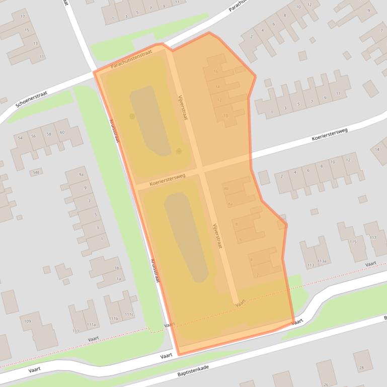 Kaart van postcodegebied 9514AW.