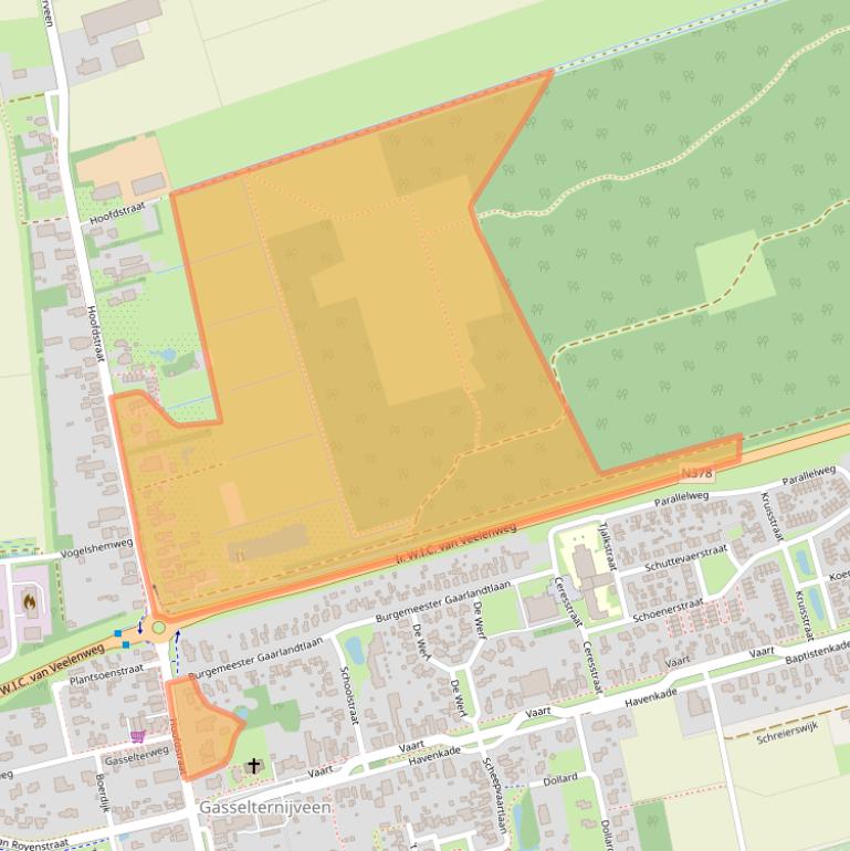 Kaart van postcodegebied 9514BG.