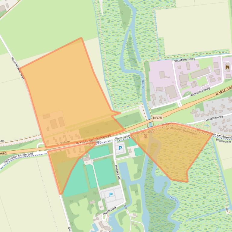 Kaart van postcodegebied 9514BM.