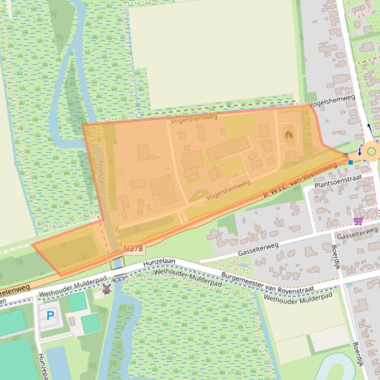 Kaart van postcodegebied 9514BT.