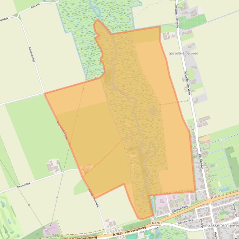 Kaart van postcodegebied 9514BZ.