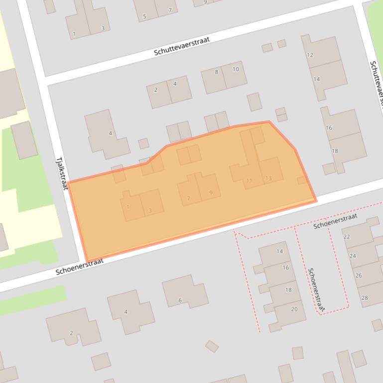 Kaart van postcodegebied 9514CB.