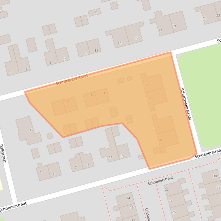 Kaart van postcodegebied 9514CG.