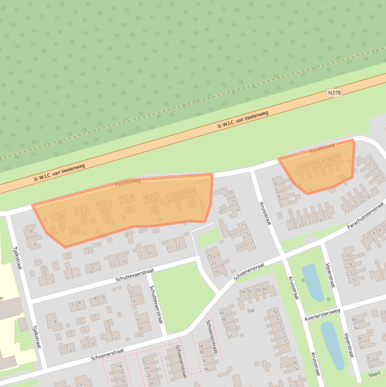 Kaart van postcodegebied 9514CH.