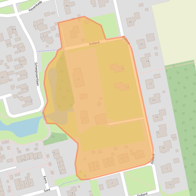 Kaart van postcodegebied 9514CP.