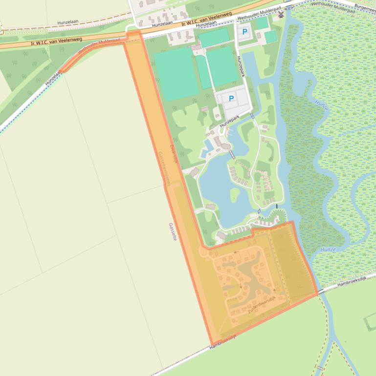 Kaart van postcodegebied 9514DA.