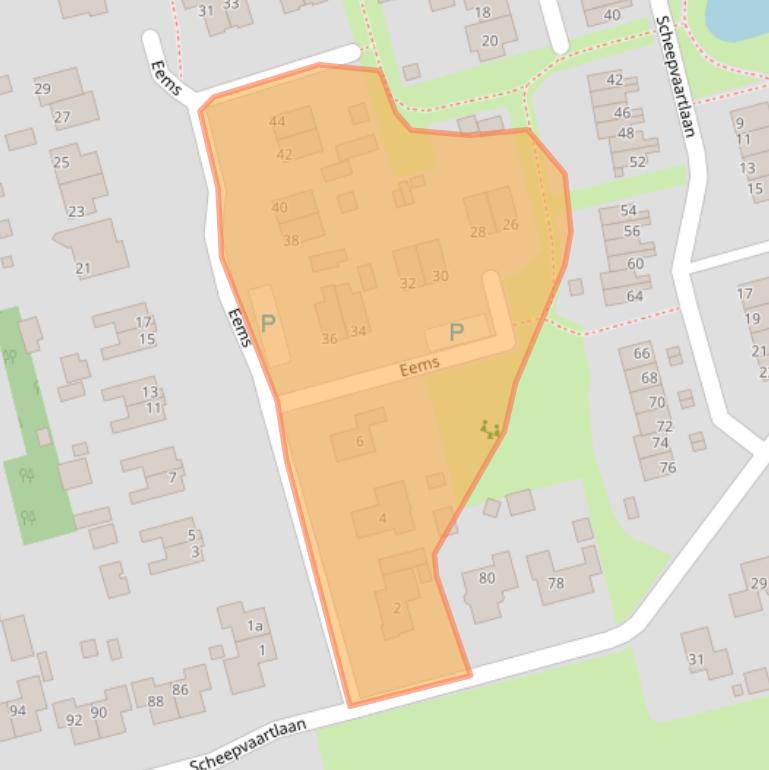 Kaart van postcodegebied 9514EG.