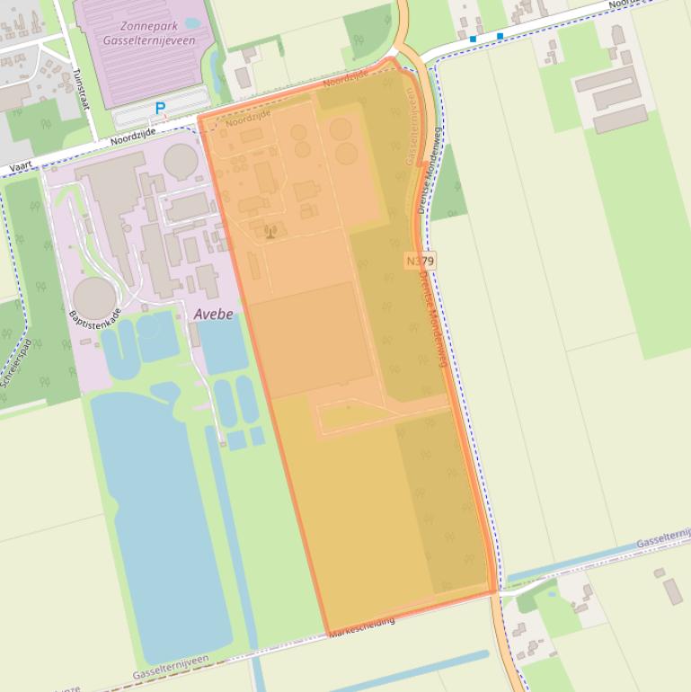 Kaart van postcodegebied 9514JB.