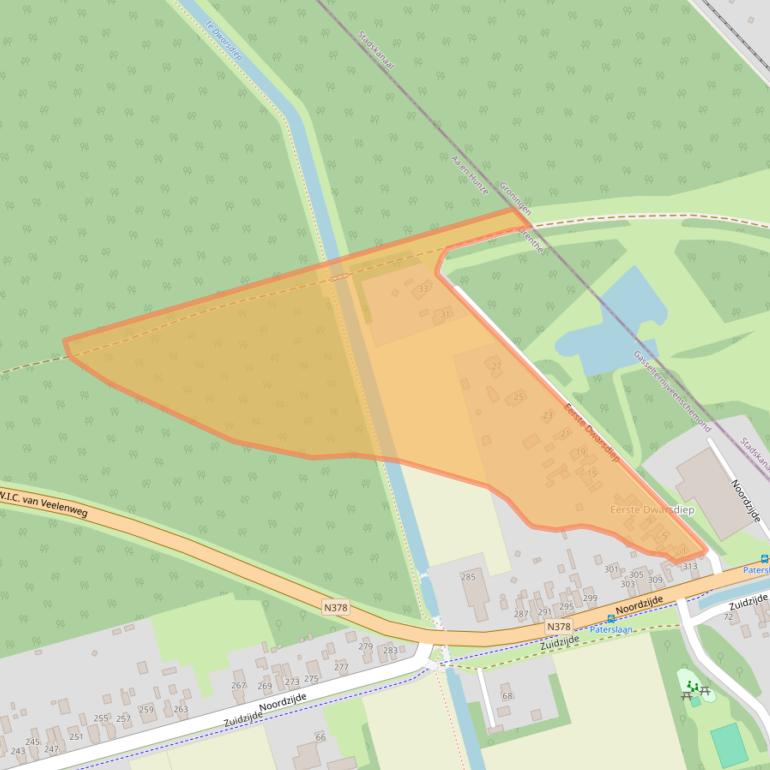 Kaart van postcodegebied 9515PA.