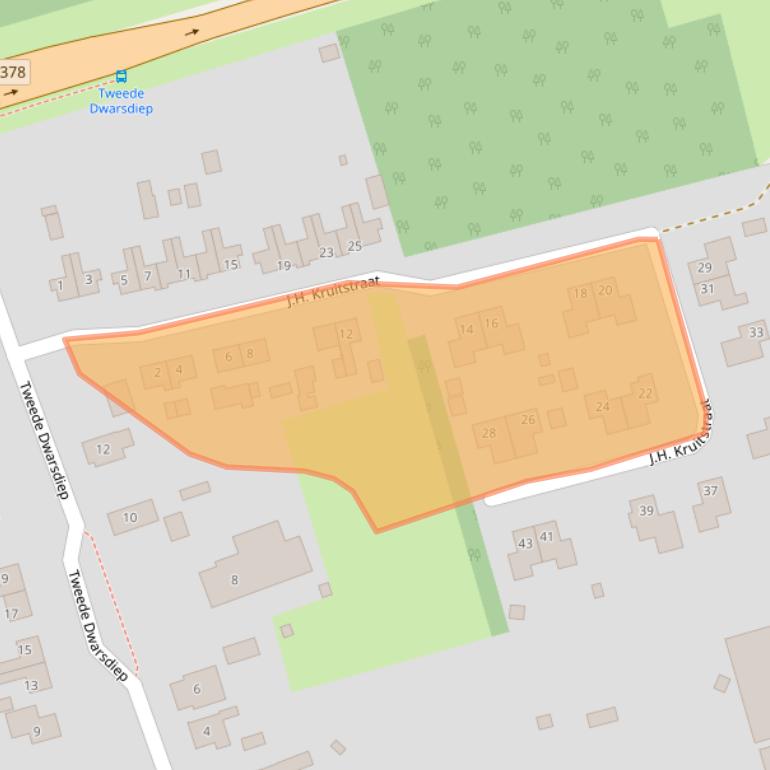 Kaart van postcodegebied 9515PT.