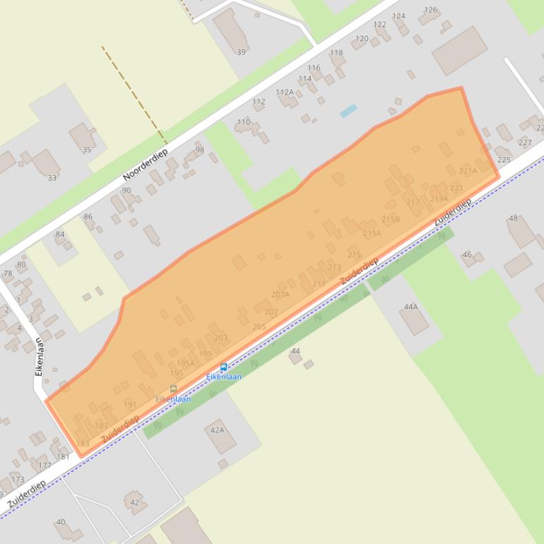 Kaart van postcodegebied 9521AE.