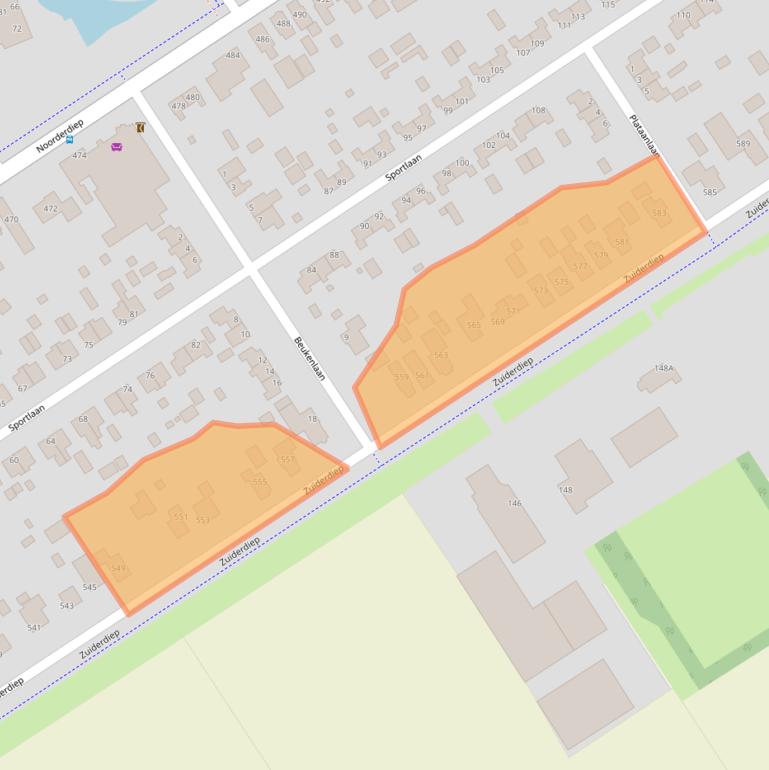 Kaart van postcodegebied 9521AR.