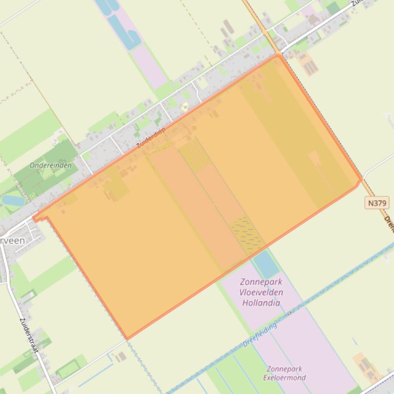 Kaart van postcodegebied 9521AT.